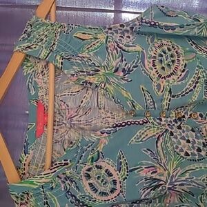 EUC Lilly Pulitzer Essie tank turtle print womens size Med